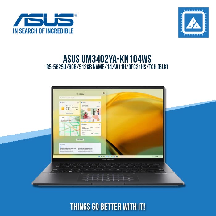 ASUS UM3402YA-KN104WS R5-5625U/8GB/512GB NVME | BEST FOR STUDENTS AND FREELANCERS ASUS UM3402YA-KN104WS R5-5625U/8GB/512GB NVME | BEST FOR STUDENTS AND FREELANCERS